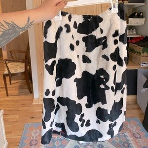 VTG Cow Print Mini Skirt